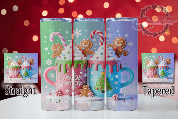 3D Pink Puff Christmas Tumbler: Elevating Your Holiday Drinkware Designs