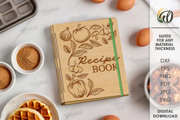 3D Recipe Book Cover Laser Cut: Designing Your Digital Template for Precision Crafting