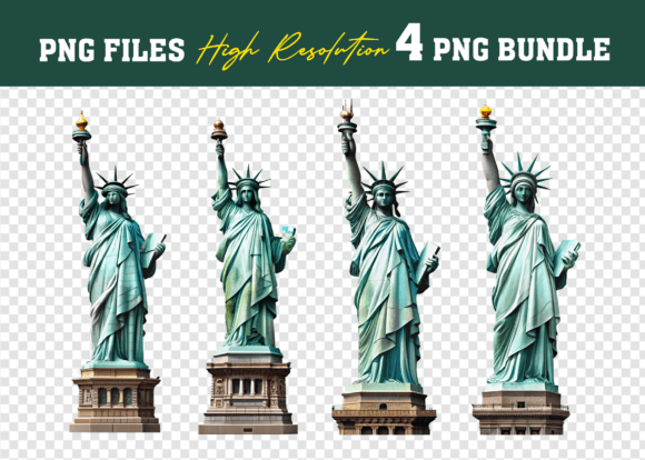 3D Statue of Liberty PNG Mega Bundle