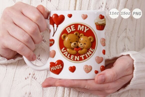3D Valentine Bear Couple Mug Wrap PNG: A Practical Review for Creators