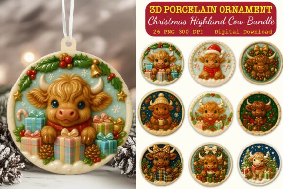 Bringing the Highlands Home: The Ultimate Guide to 3D Porcelain Highland Cow Christmas Ornaments