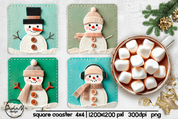 Bringing Winter Charm to Your Home: A Guide to 3D Cute Snowman Square Coaster Sublimation Bundles