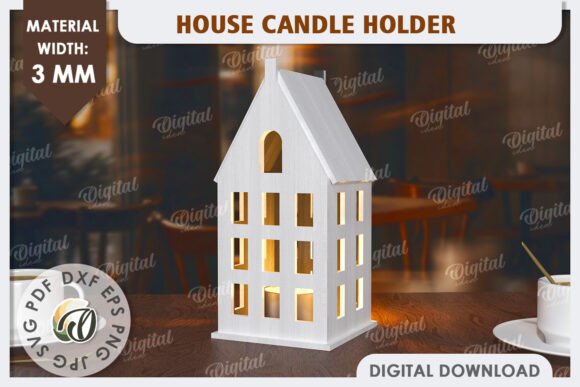 Crafting Depth: 3D House Laser Cut Decor