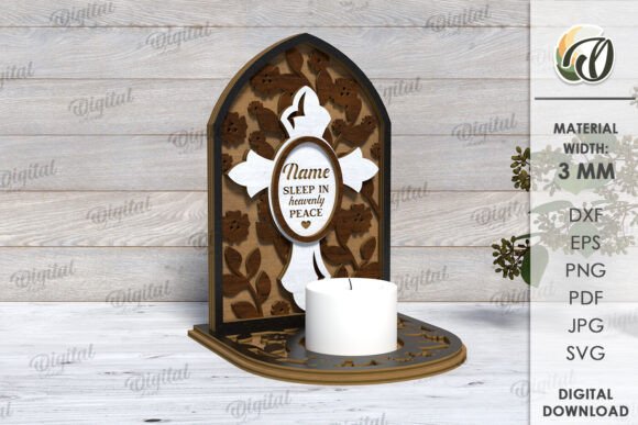 Crafting Meaningful Tributes with a 3D Memorial Candle Holder Laser Cut Design