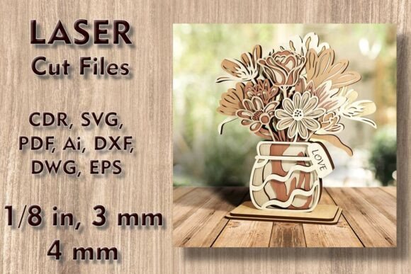 Crafting Timeless Elegance with 3D Laser Cut Floral Vases