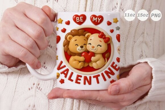 Creating Heartfelt Memories: A Guide to the 3D Valentine Lion Couple Mug Wrap