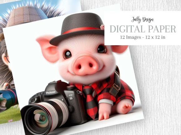 Cute 3d Animals Photographer Clipart 3: A Creative Resource for Modern Designers