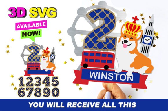 Cute Corgi Cake Topper 3D SVG Guide