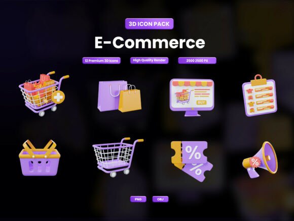 E-Commerce 3D Icon Pack: A Visual Asset Evaluation