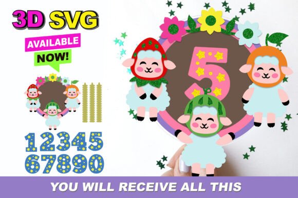 Elevate Your Celebrations with a Baby Sheep Cake Topper 3D SVG