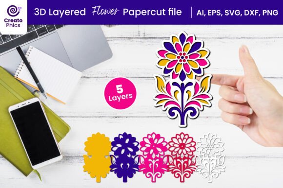 Evaluating the 3D Layered Flower Papercut Floral SVG for Digital Crafting