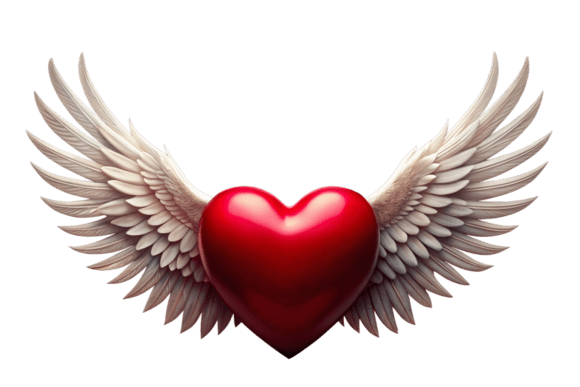 Evaluating the 3D Love Heart with Wings PNG Bundle for Commercial Design