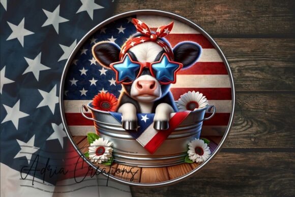 Evaluating the 3D Patriotic Cow 4th of July Welcome Sign Design
