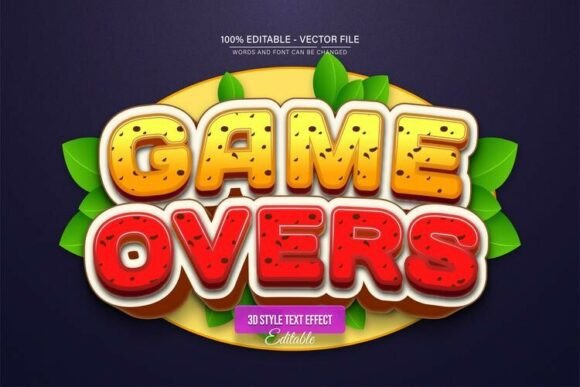 Game Over Cartoon Style 3D Text Effect: A Practical Asset Review