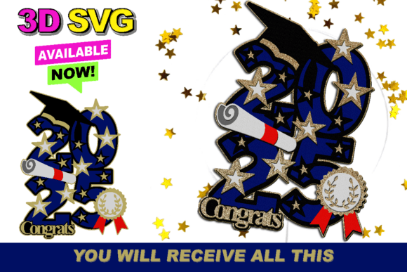 Graduation 2025 Topper 3D SVG: Elevating Celebration Designs