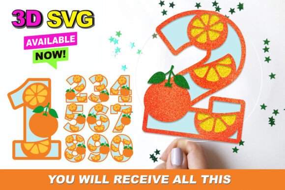 Integrating Orange Fruit Numbers 3D SVG into Your Digital Design Workflow
