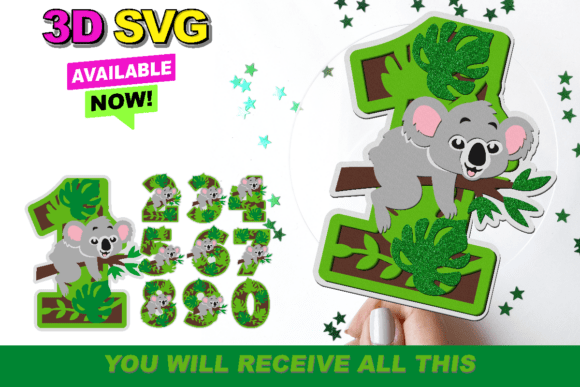 Koala Numbers 3D SVG: A Creative Toolkit