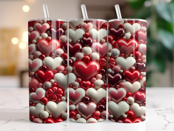 Mastering the 3D Red Pink Hearts Tumbler Wrap: A Guide to Digital Sublimation Downloads