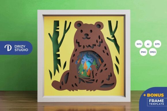 Mastering the Art of Bear 3D Layered Paper Cut Design