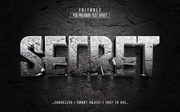 Secret 3D Editable Metal Text Effect Guide