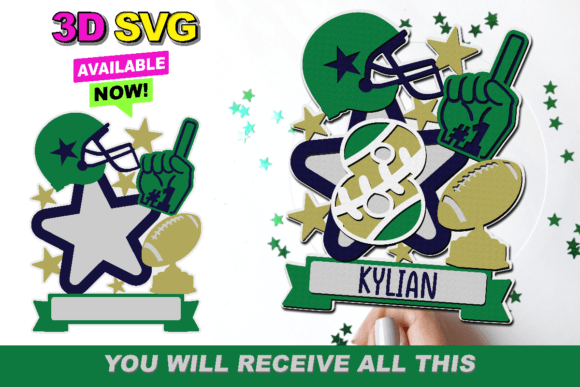 Strategic Design Application: Leveraging the Football Cake Topper 3D SVG for Brand and Event Success