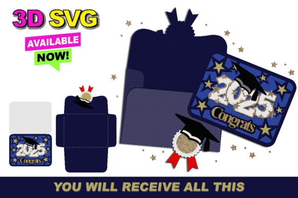 Strategic Design: Leveraging the 2025 Graduation Card and Envelope 3D SVG for Impactful Celebrations