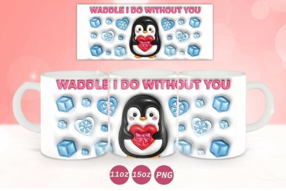Streamlining Valentine’s Day Merchandise with the 3D Inflated Valentine Penguin Mug Wrap